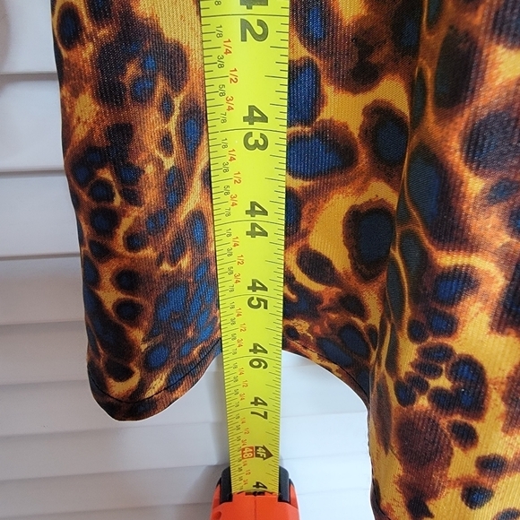 WAYF Fleur Satin Midi Slipdress Tortoise All Over Print Women XS Brown Leopard - Picture 15 of 15